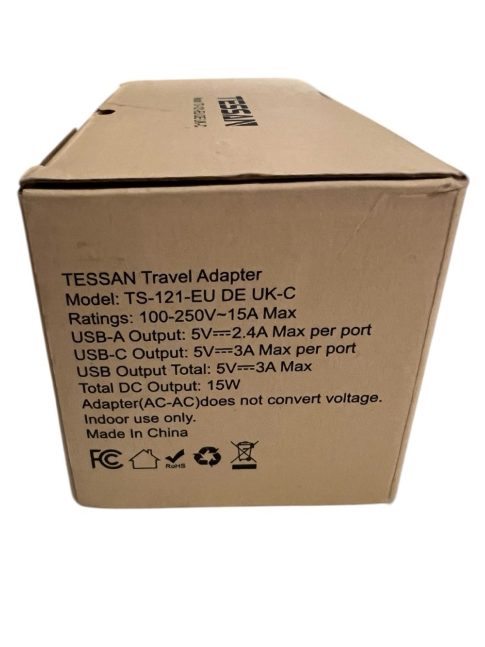 Tessan All European UK Travel Plug Adapter Kit International Detachable w/ 3 - Picture 5 of 7